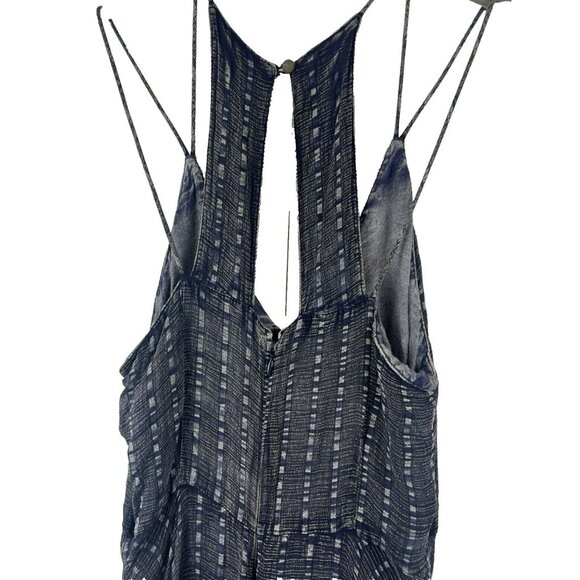 HD In Paris Anthropologie Harbor Texture Jumpsuit 2 Romper Dress Strappy Wide - Picture 6 of 10